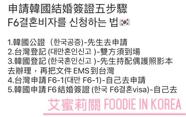 韓國結婚簽證F6-1轉F6申請步驟～準備資料及注意事項整理